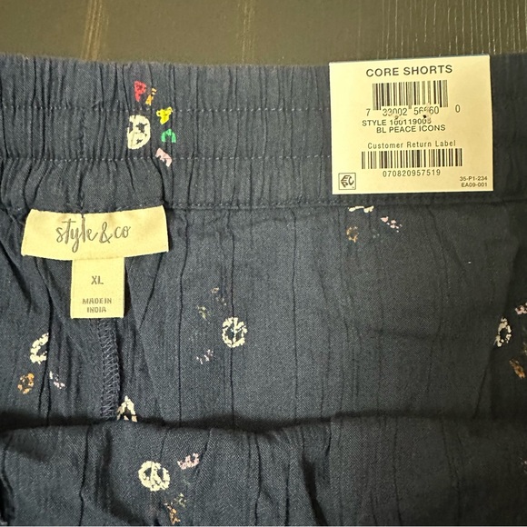 Style & Co Peace-Print Shorts - Picture 11 of 11